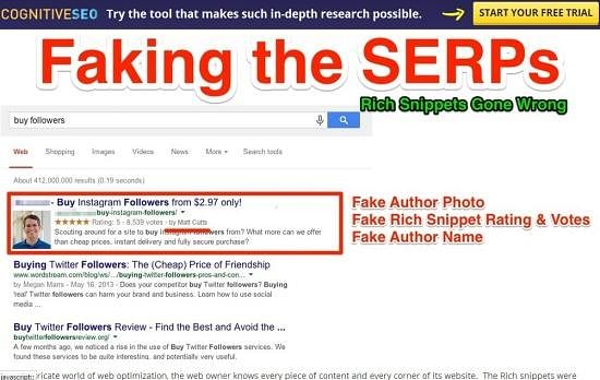 Faking SERPs