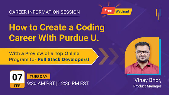 Career Information Session: How to Create a Coding Career With Purdue U