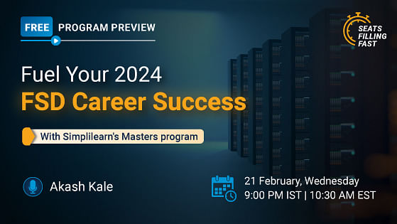 Fuel Your 2024 FSD Career Success with Simplilearn's Masters program