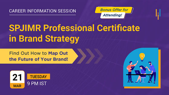 Career Information Session: Learn Brand Strategy with SPJIMR