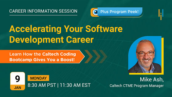 Career Information Session: Accelerating Your Career with Caltech CTME’s Coding Bootcamp
