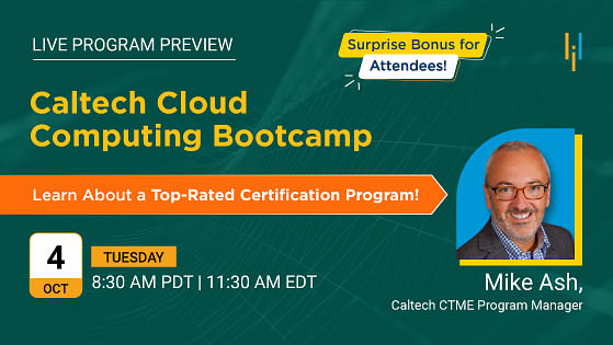 Caltech Cloud Computing Bootcamp: Live Program Preview