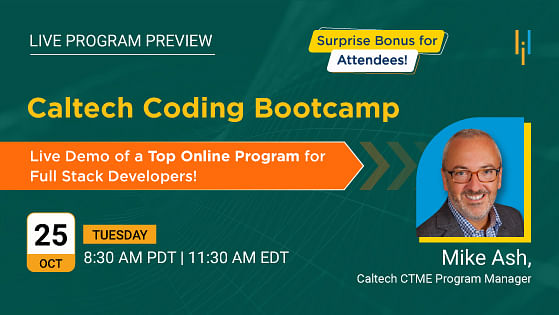 Caltech Coding Bootcamp: Live Program Preview
