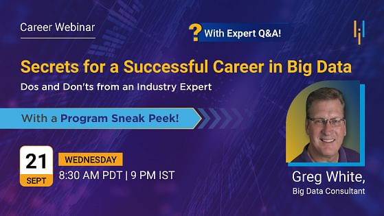 Career Webinar: Secrets for a Successful Career in Big Data