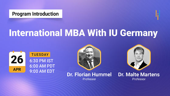 Program Introduction: International MBA With IU Germany