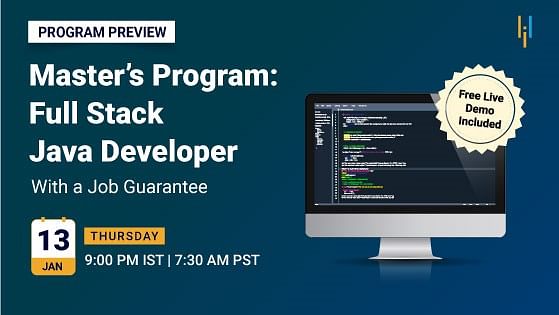 Program Preview: Full Stack Java Developer- Job Guarantee Bootcamp